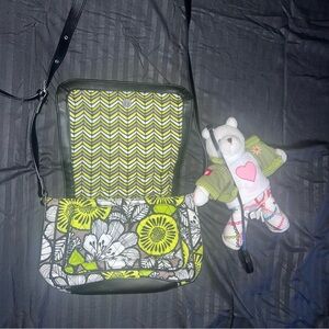Vera Bradley  Baroque Citron Crossbody Bag  with Vera Bradley Baby Plush